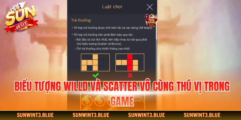 Biểu tượng Willd và Scatter vô cùng thú vị trong game