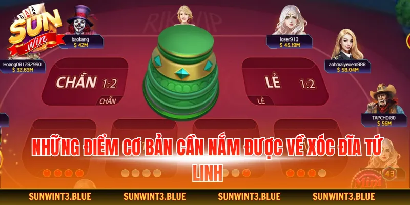 Những điểm cơ bản cần nắm được về Xóc đĩa tứ linh SUNWIN